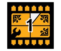 Tile 2 x 2 with BeatBit Album Cover - Yellow TV Screen Countdown Number 1 Pattern