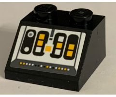 Slope 45 2 x 2 with SW Millennium Falcon Control Panel, Yellow and White Buttons Pattern (Sticker) - Set 75212