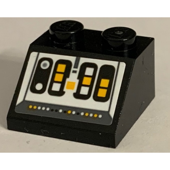 Slope 45 2 x 2 with SW Millennium Falcon Control Panel, Yellow and White Buttons Pattern (Sticker) - Set 75212
