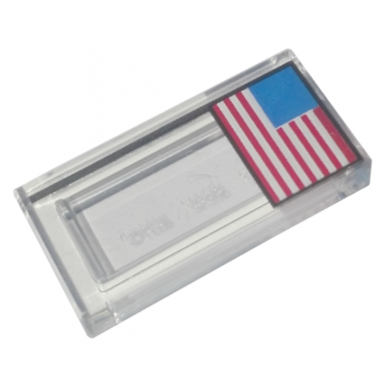 Tile 1 x 2 with American Flag Pattern