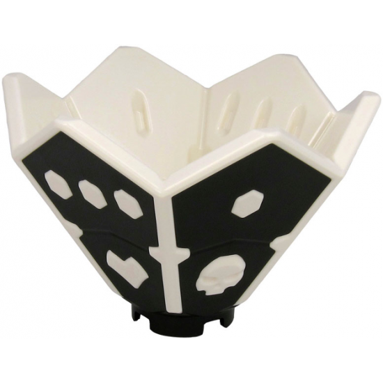 Accessory, Human Tool Dice Spinner with Hexagonal Dots, Hearts and Skulls Pattern