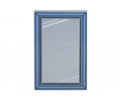 Tile 2 x 3 with Silver Mirror, White Reflection Lines, and Dark Blue Frame Pattern