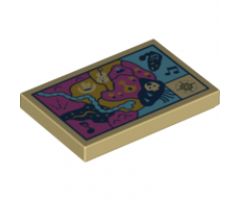 Tile 2 x 3 with Trolls World Tour Map Pattern