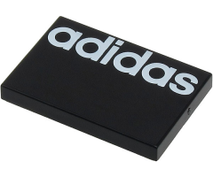 Tile 2 x 3 with White 'adidas' Pattern