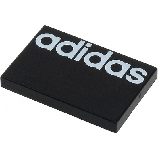 Tile 2 x 3 with White 'adidas' Pattern