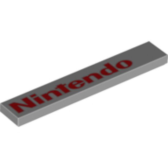 Tile 1 x 6 with Red 'Nintendo' Pattern