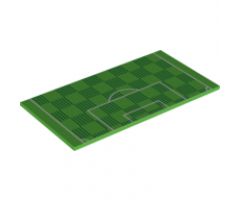 Tile 8 x 16 with Bottom Tubes with Soccer (Football) Pitch Goal Box and Penalty Area Pattern