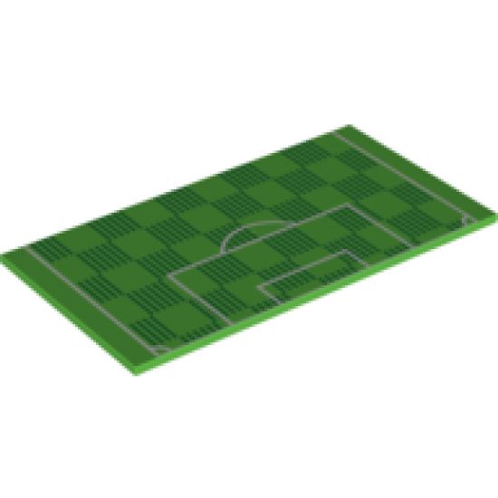 Tile 8 x 16 with Bottom Tubes with Soccer (Football) Pitch Goal Box and Penalty Area Pattern