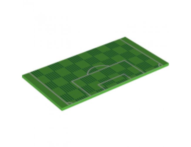 Tile 8 x 16 with Bottom Tubes with Soccer (Football) Pitch Goal Box and Penalty Area Pattern