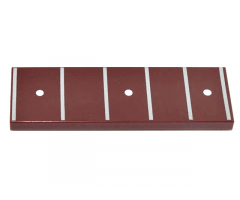 Tile 2 x 6 with Guitar Fretboard, Frets 5-9 with Fret Marker Inlays (6 Silver Lines and 3 White Dots) Pattern