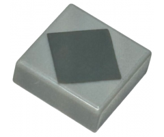 Tile 1 x 1 with Dark Bluish Gray Square / Diamond Pattern