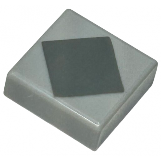 Tile 1 x 1 with Dark Bluish Gray Square / Diamond Pattern