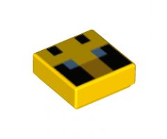 Tile 1 x 1 with Passive Bee Eyes Minecraft Pixelated Pattern