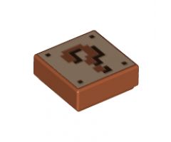 Tile 1 x 1 with Super Mario Pixelated Question Mark Block Pattern