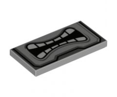 Tile 2 x 4 with Angry Mouth with Teeth Pattern (Thwomp)