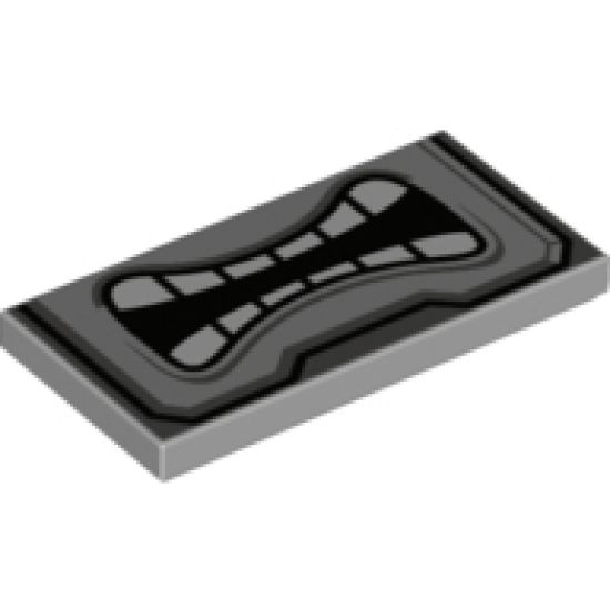 Tile 2 x 4 with Angry Mouth with Teeth Pattern (Thwomp)