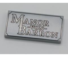 Tile 2 x 4 with 'Manor von Barron' Pattern