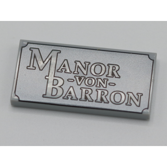 Tile 2 x 4 with 'Manor von Barron' Pattern