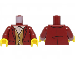 Torso Suit Jacket over Medium Nougat Vest and Light Nougat Shirt Pattern / Dark Red Arms / Yellow Hands