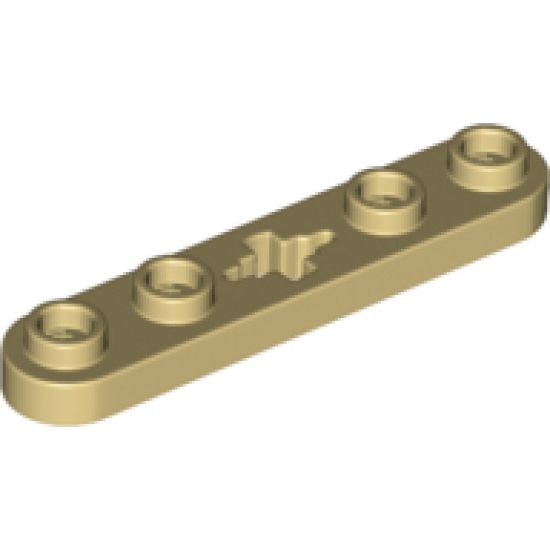 Technic, Plate 1 x 5 with Smooth Ends, 4 Studs and Center Axle Hole