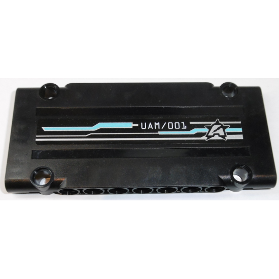Technic, Panel Plate 5 x 11 x 1 with 'UAM/001' and Ultra Agents Logo Pattern Model Left Side (Sticker) - Set 70165