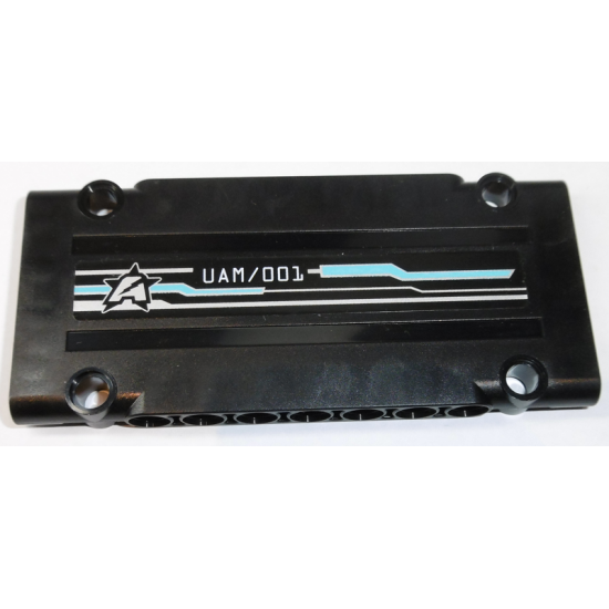 Technic, Panel Plate 5 x 11 x 1 with 'UAM/001' and Ultra Agents Logo Pattern Model Right Side (Sticker) - Set 70165