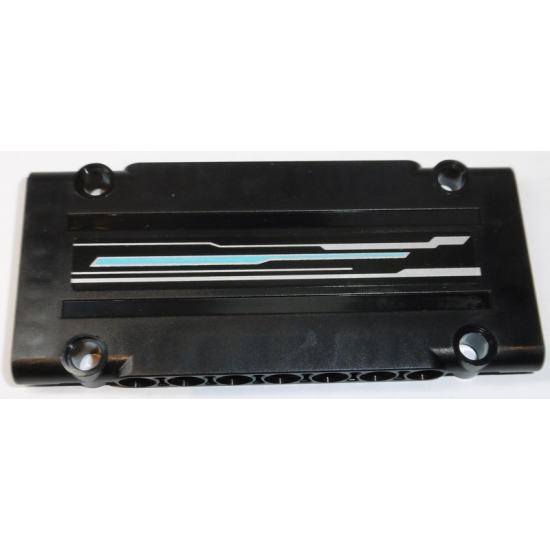 Technic, Panel Plate 5 x 11 x 1 with Silver and Blue Lines Pattern Model Right Side (Sticker) - Set 70165