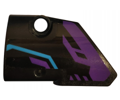 Technic, Panel Fairing # 1 Small Smooth Short, Side A with Dark Purple and Medium Azure Pattern (Sticker) - Set 70642