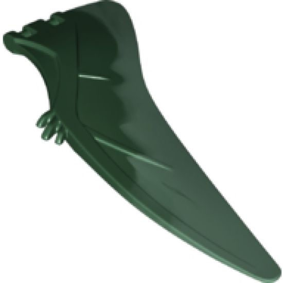 Animal, Body Part Dinosaur Wing Pteranodon - Left with Marbled Sand Green Edge Pattern