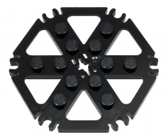 Technic, Plate Rotor 6 Blade with Clip Ends Connected (Water Wheel) - Solid Studs