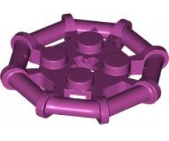 Plate, Modified 2 x 2 with Bar Frame Octagonal, Reinforced, Completely Round Studs