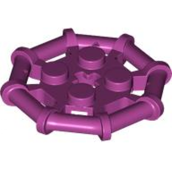 Plate, Modified 2 x 2 with Bar Frame Octagonal, Reinforced, Completely Round Studs