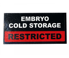 Tile 2 x 4 with 'EMBRYO COLD STORAGE' and 'RESTRICTED' Pattern (Sticker) - Set 75932