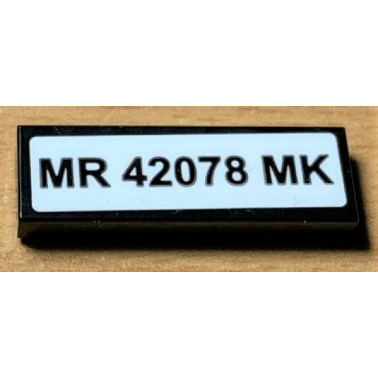 Tile 1 x 3 with 'MR 42078 MK' Pattern (Sticker) - Set 42078
