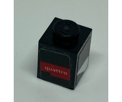 Brick 1 x 1 with 'QUATTRO' and White Trapezoid on Adjacent Sides Pattern Model Right Side (Stickers) - Set 75872