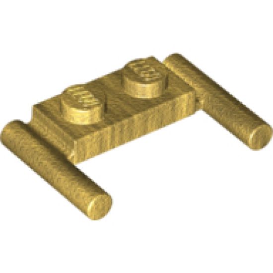 Plate, Modified 1 x 2 with Bar Handles - Flat Ends, Low Attachment