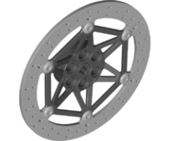 Technic, Steering Brake Disk 8 x 8 with Black Center Pattern