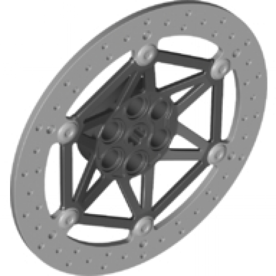 Technic, Steering Brake Disk 8 x 8 with Black Center Pattern