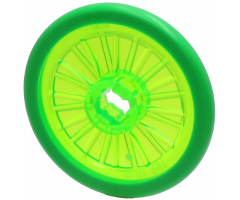 Wheel Wheelchair with Molded Bright Green Hard Rubber Tire Pattern