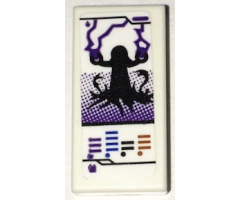 Tile 1 x 2 with Ninjago Game Card with Lord Garmadon's Spinjitzu Pattern (Sticker) - Set 70594
