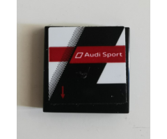 Tile 2 x 2 with White 'Audi Sport' Pattern Model Right Side (Sticker) - Set 75872