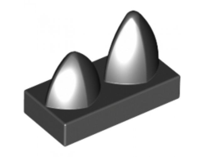 Tile, Modified 1 x 2 with 2 Teeth Vertical