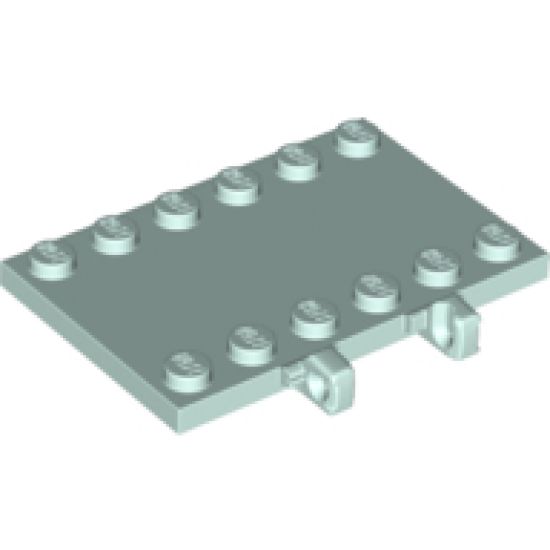 Plate, Modified 4 x 6 with 2 Locking Hinge Fingers on Side, Studs on Edges