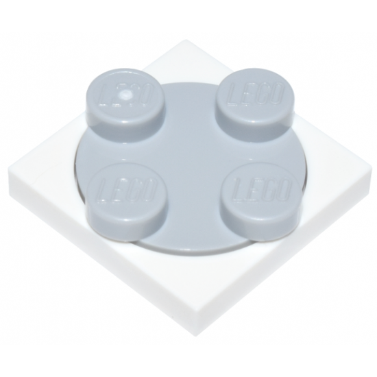 Turntable 2 x 2 Plate, Base with Light Bluish Gray Turntable 2 x 2 Plate, Top (3680 / 3679)