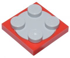 Turntable 2 x 2 Plate, Base with Light Bluish Gray Turntable 2 x 2 Plate, Top (3680 / 3679)