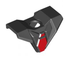 Minifigure, Body Wear Armor Breastplate with Square Shoulder Protection with Red Hexagonal Pattern