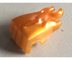 Hand Gorilla Fist with Marbled Trans-Orange Flames Pattern (fits Minifigure Hand)