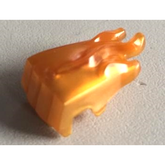 Hand Gorilla Fist with Marbled Trans-Orange Flames Pattern (fits Minifigure Hand)