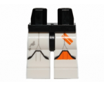 Hips and White Legs with SW Clone Trooper and Orange Left Knee Pad and Two Stripes Pattern