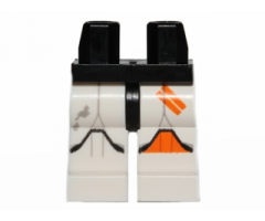 Hips and White Legs with SW Clone Trooper and Orange Left Knee Pad and Two Stripes Pattern